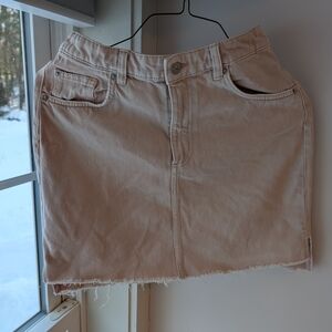 H&M Dusty Rose Denim Mini Skirt